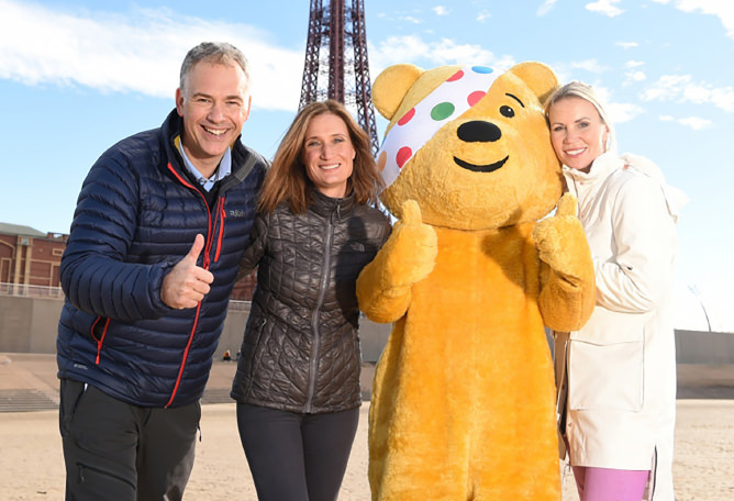Dianne Oxberry presenting BBC Children in Need